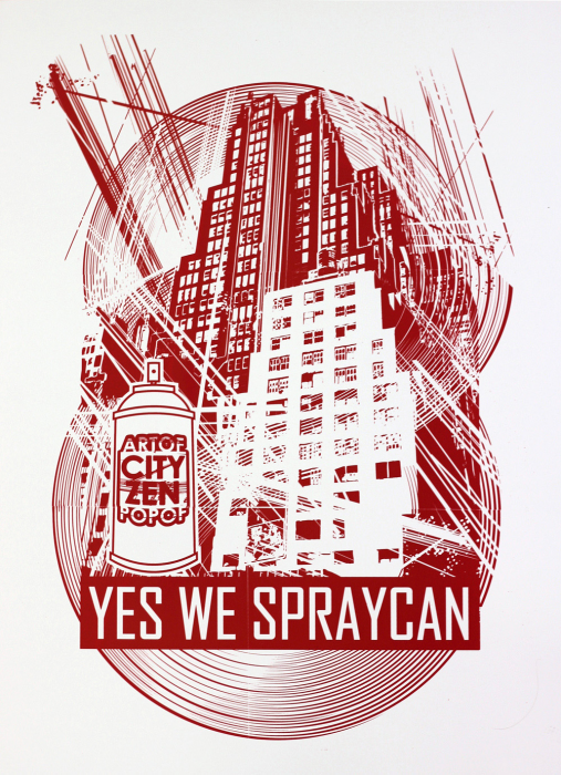 ARTOF POPOF Yes we spraycan sur Strip art