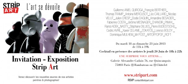 L'Exposition Vente STRIP ART débute le 18 juin : FONCEZ-Y !!!