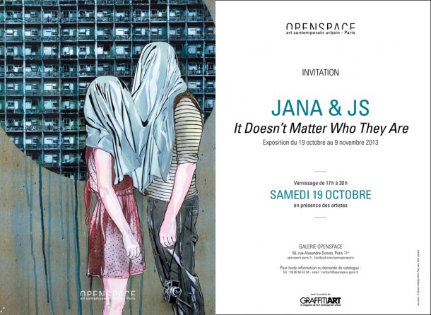 flyer exposition JANA & JS à la galerie Openspace