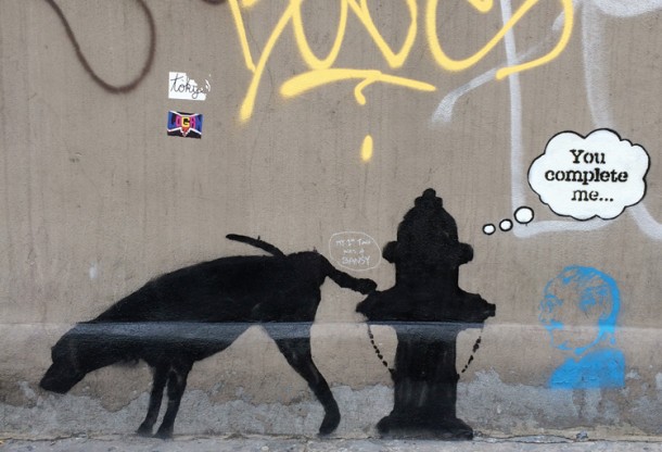 street art Banksy mur de Midtown - New York 2013