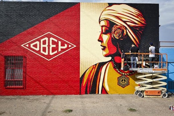 Street Art OBEY Fresque 01