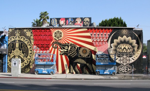 street art Shepard Fairey Obey 09 Melrose Ave Los Angeles