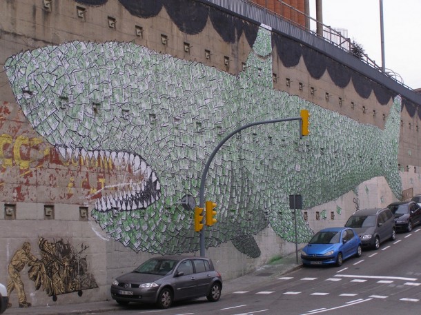 Street art baleine