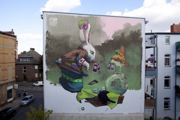 ETAM CREW Street-art Fresque murale Makao, Halle, Allemagne