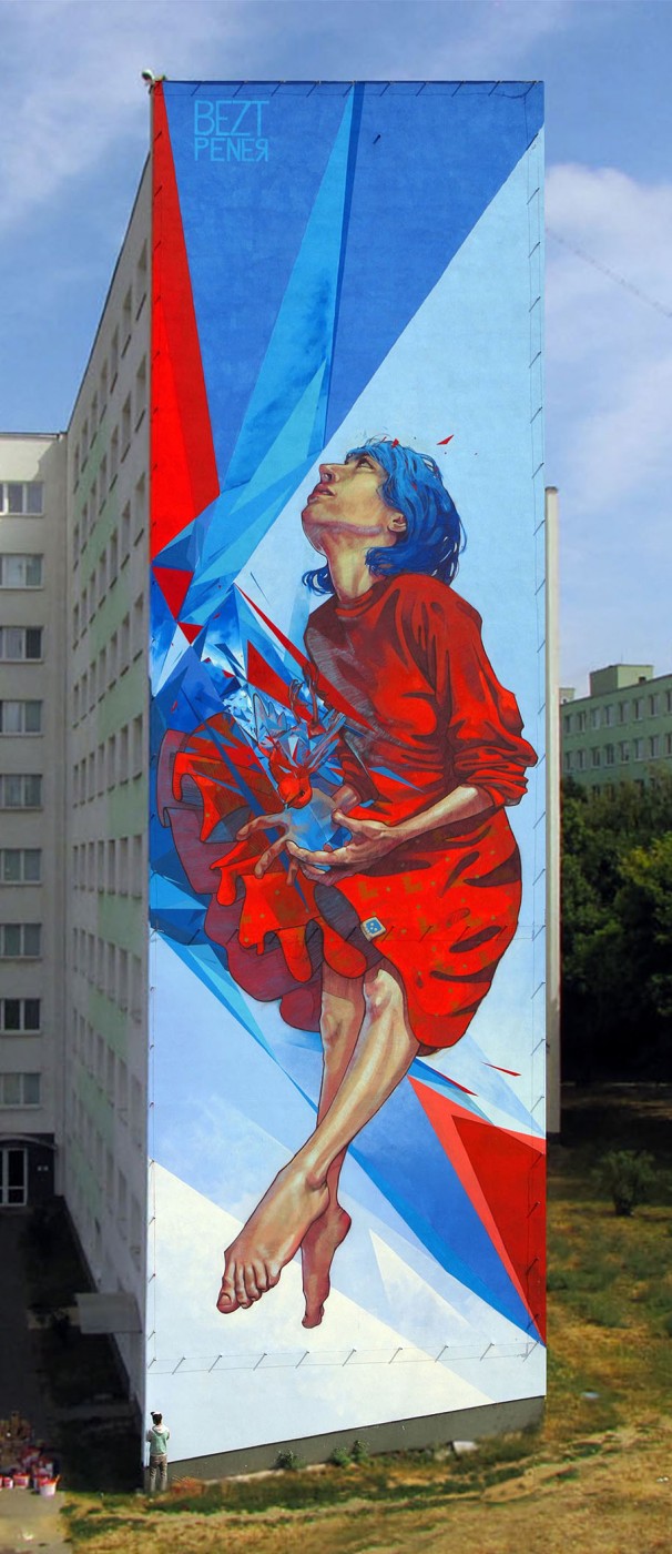 ETAM CREW  Street-art Fresque murale “The Healer” Kosice, Slovakia