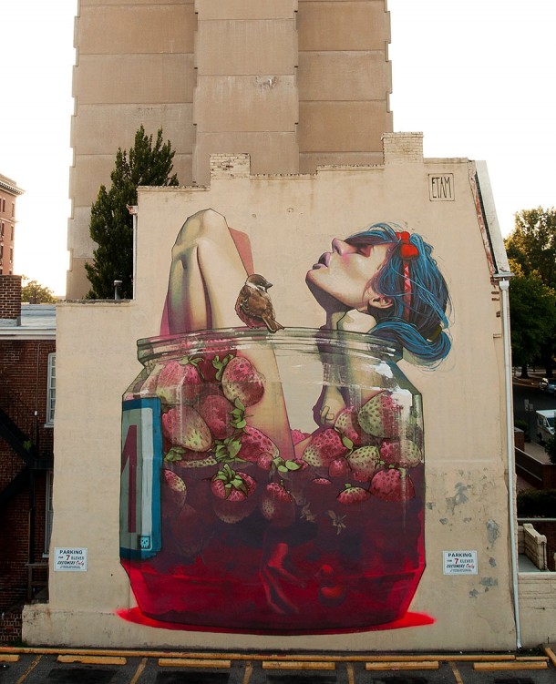 ETAM CREW  Street-art Fresque murale Moonshine, Richmond, USA