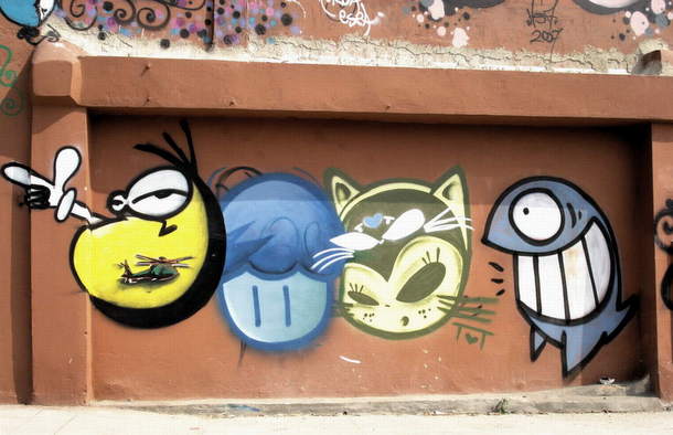 Street art Fco+Hera+Tot+El Pez © El Pez