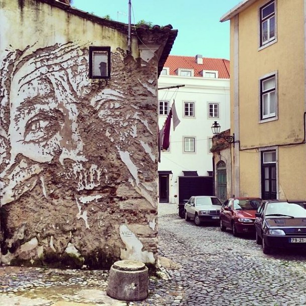 Vhils Street art Fresque murale 11