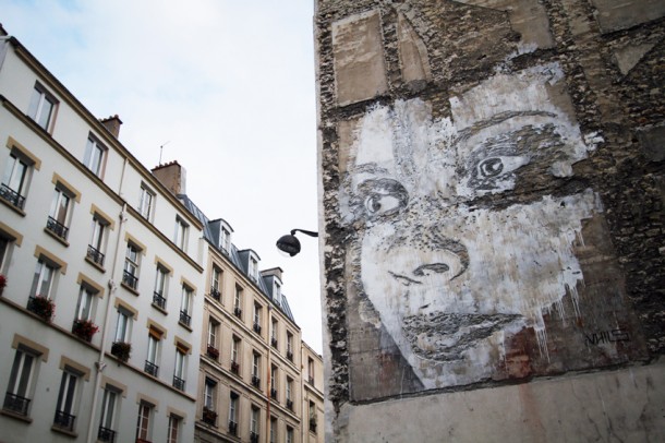 Vhils Street art Paris Nuit Blanche