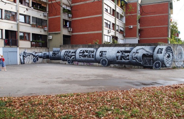 Street art Phlegm 2