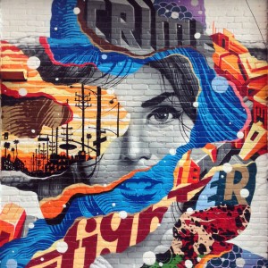Mural Tristan Eaton, Crime fignter - Detroit 2014