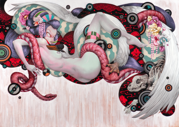 Tristan Eaton -Geisha and the swan