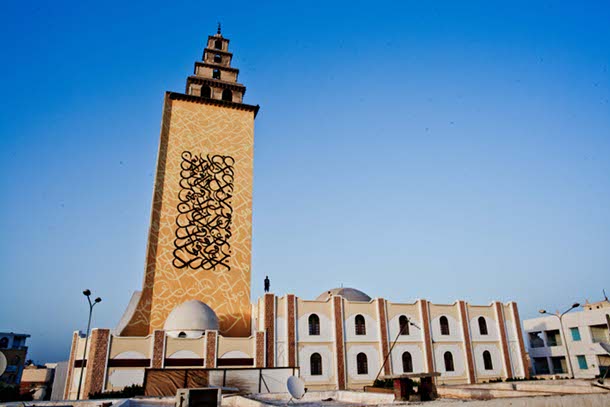 Minaret de la mosquée de Jara à Gabès en Tunisie