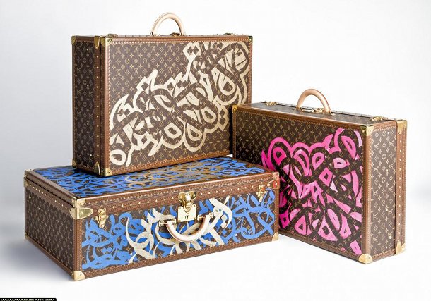 Valises dessinées pour Louis Vuitton.