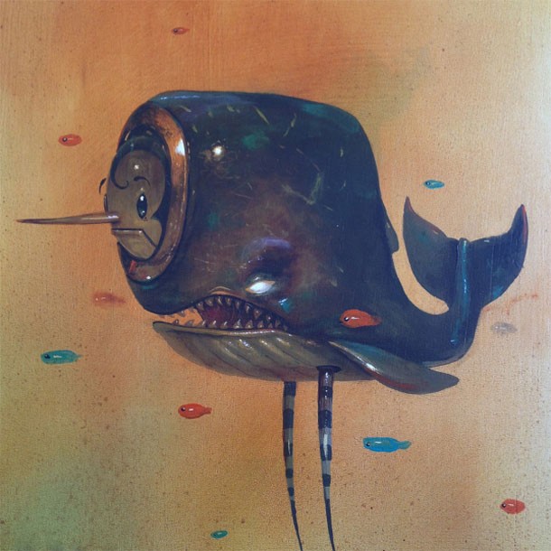 Picot he Whale, Acrylique sur toile - 2014