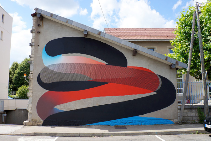 Fresque murale de l'artiste à Besancon