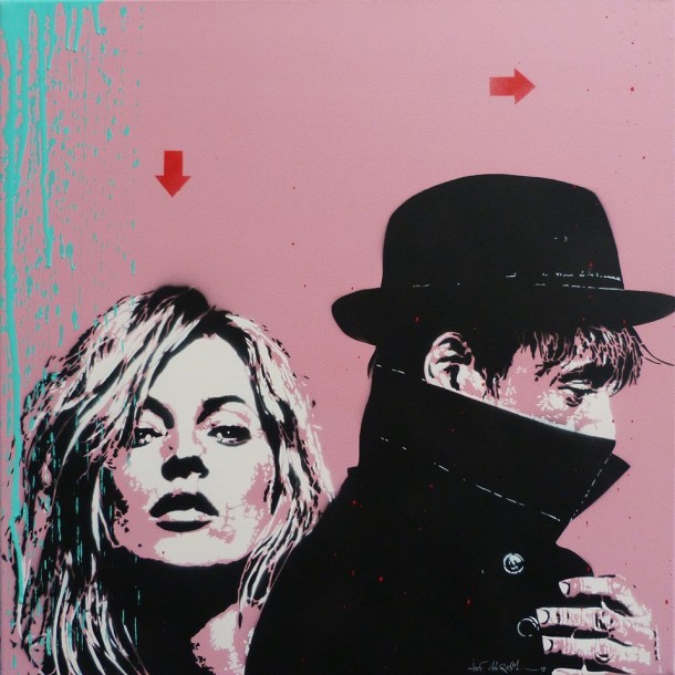 Jef Aerosol Kate Moss et Pete Doherty