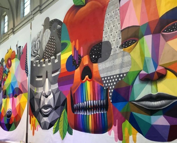 Okuda - Portrait pour la liberté et l'égalité, Milan, Italie, 2015