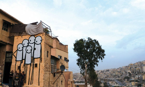 Stik, Famille, Jabal al Qala’a, Amman, en Jordanie, 2012, © Stik